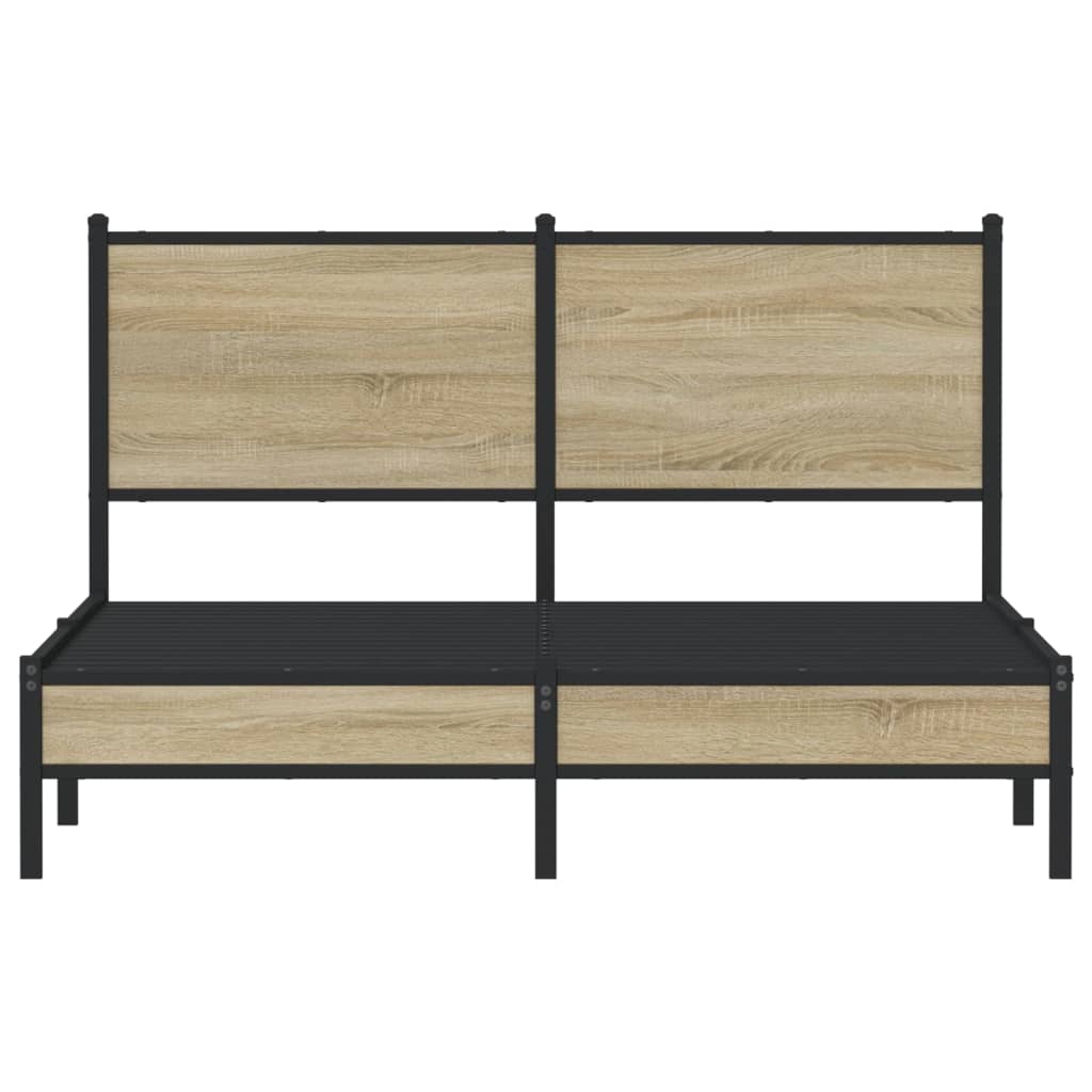 Giroletto senza Materaso in Metallo Rovere Sonoma 140x200 cm | homemem39
