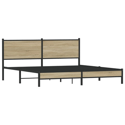 Giroletto senza Materaso in Metallo Rovere Sonoma 160x200 cm