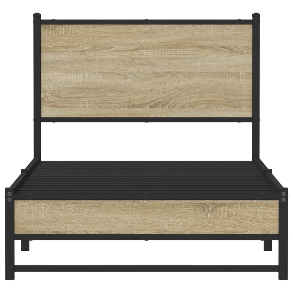 Giroletto senza Materaso in Metallo Rovere Sonoma 75x190 cm | homemem39