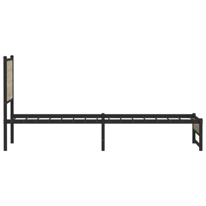 Giroletto senza Materaso in Metallo Rovere Sonoma 75x190 cm | homemem39