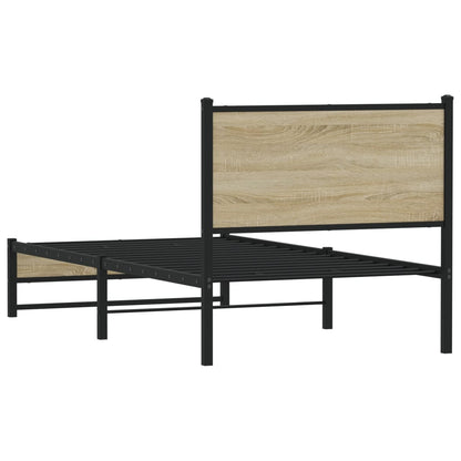 Giroletto senza Materaso in Metallo Rovere Sonoma 75x190 cm