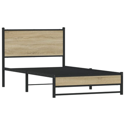 Giroletto senza Materaso in Metallo Rovere Sonoma 100x190 cm