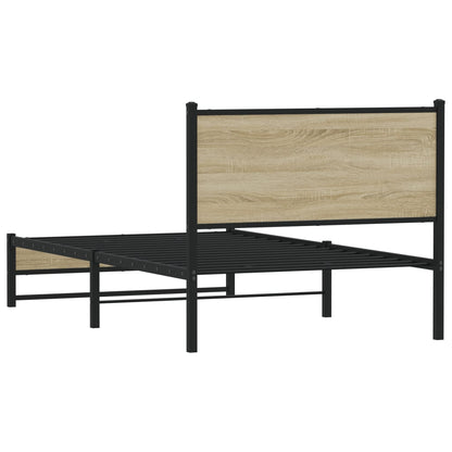 Giroletto senza Materaso in Metallo Rovere Sonoma 100x190 cm