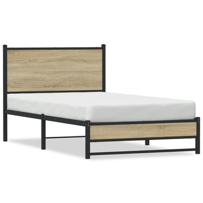 Giroletto senza Materaso in Metallo Rovere Sonoma 100x200 cm