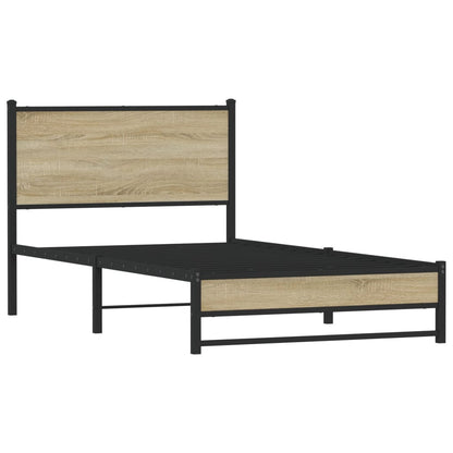 Giroletto senza Materaso in Metallo Rovere Sonoma 100x200 cm