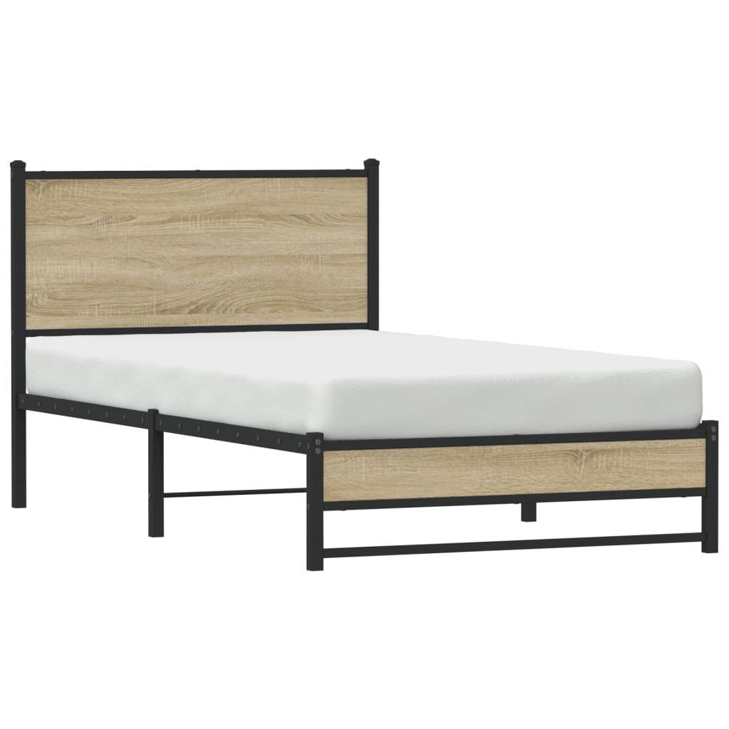 Giroletto senza Materaso in Metallo Rovere Sonoma 107x203 cm
