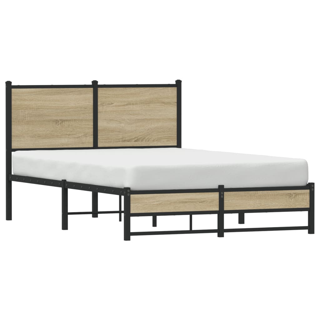Giroletto senza Materaso in Metallo Rovere Sonoma 120x190 cm