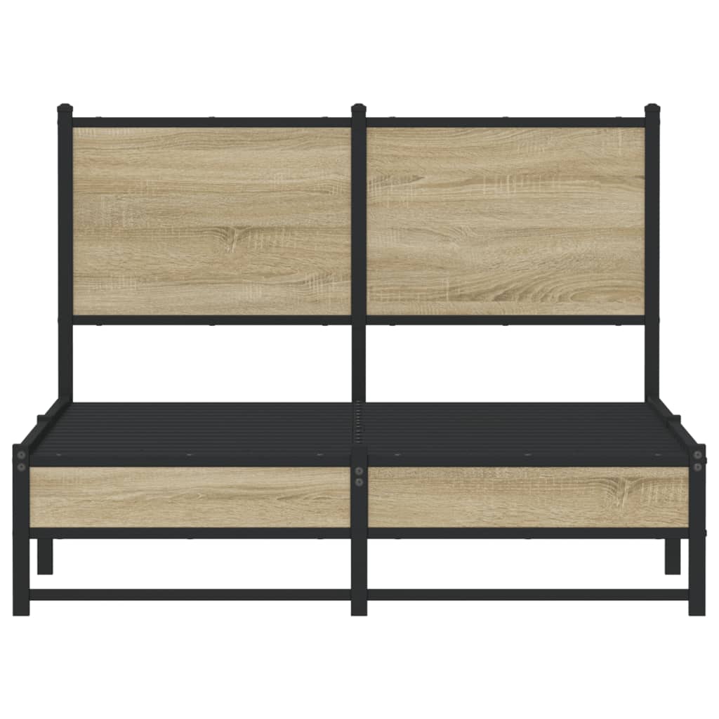 Giroletto senza Materaso in Metallo Rovere Sonoma 120x190 cm - homemem39