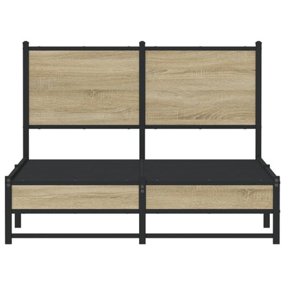 Giroletto senza Materaso in Metallo Rovere Sonoma 120x190 cm - homemem39