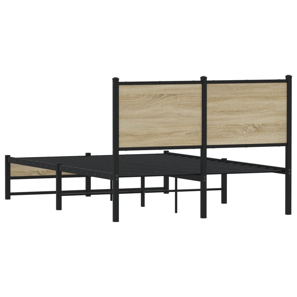 Giroletto senza Materaso in Metallo Rovere Sonoma 120x190 cm