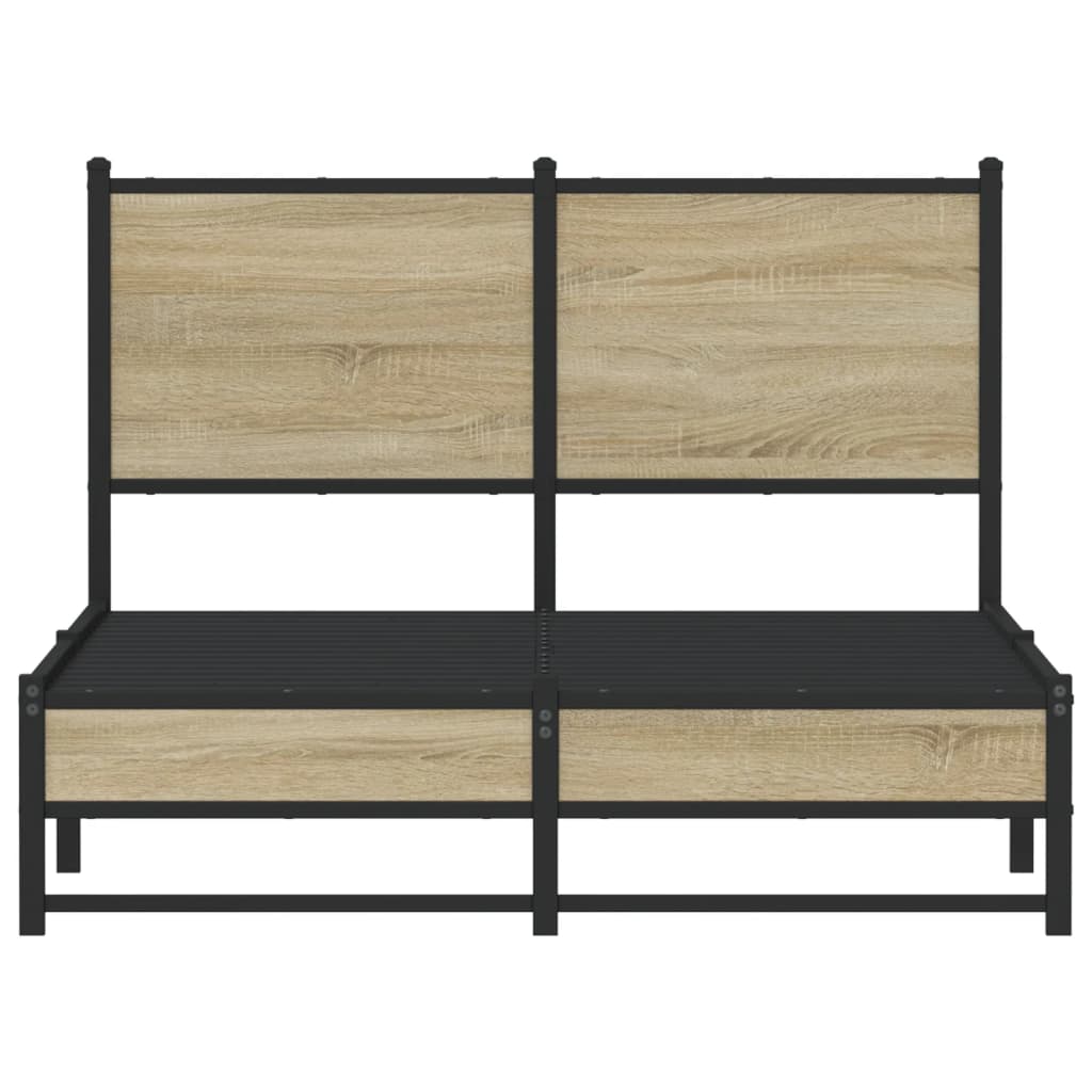 Giroletto senza Materaso in Metallo Rovere Sonoma 120x200 cm - homemem39