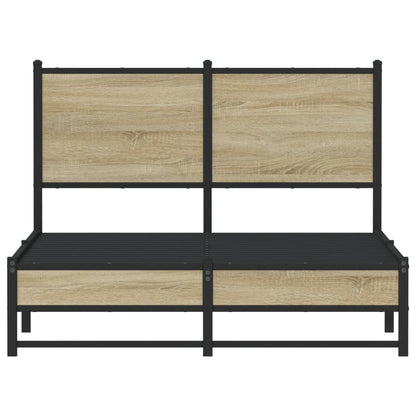 Giroletto senza Materaso in Metallo Rovere Sonoma 120x200 cm - homemem39