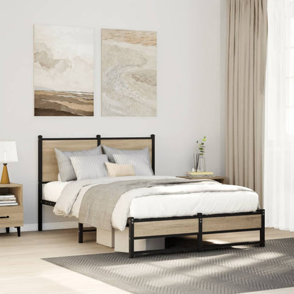 Giroletto senza Materaso in Metallo Rovere Sonoma 120x200 cm