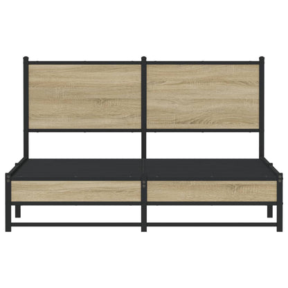 Giroletto senza Materaso in Metallo Rovere Sonoma 140x200 cm | homemem39