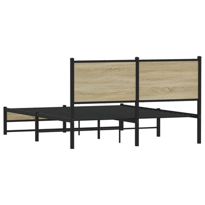 Giroletto senza Materaso in Metallo Rovere Sonoma 140x200 cm