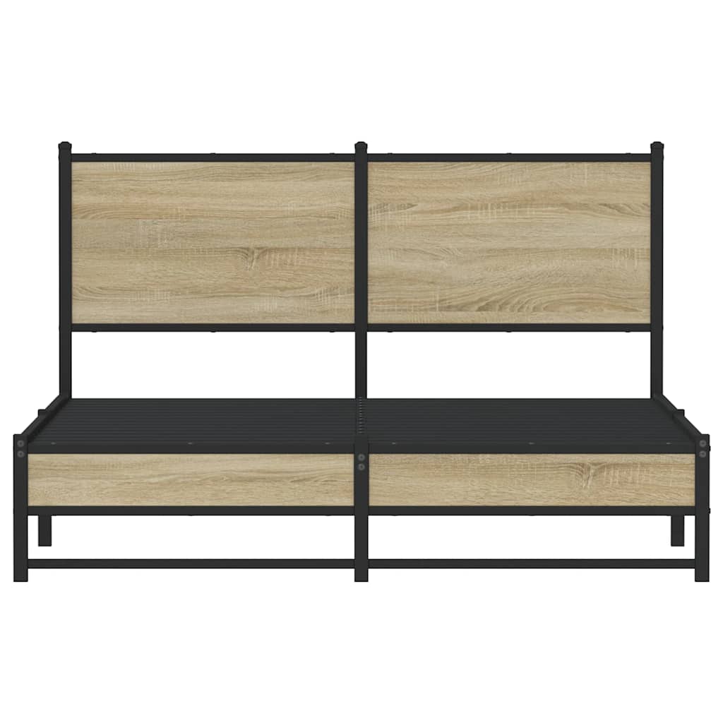 Giroletto senza Materaso in Metallo Rovere Sonoma 150x200 cm | homemem39