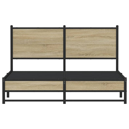 Giroletto senza Materaso in Metallo Rovere Sonoma 150x200 cm | homemem39