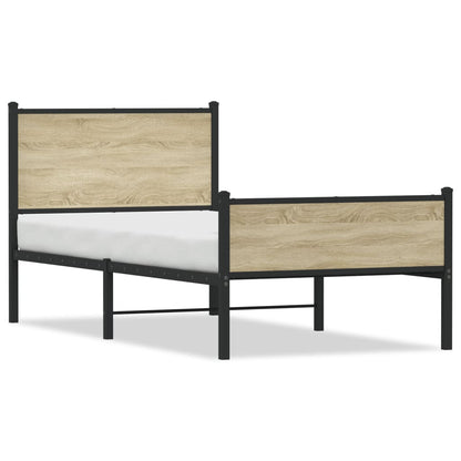 Giroletto senza Materaso in Metallo Rovere Sonoma 75x190 cm