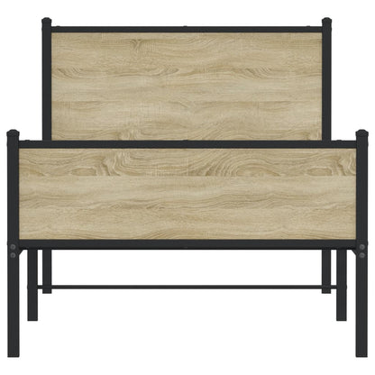 Giroletto senza Materaso in Metallo Rovere Sonoma 80x200 cm | homemem39