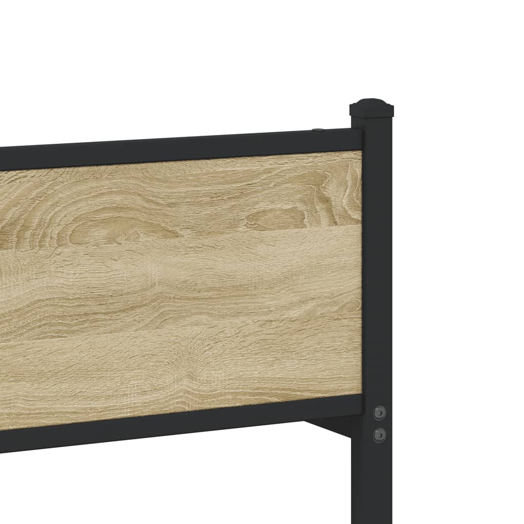 Giroletto senza Materaso in Metallo Rovere Sonoma 90x200 cm - homemem39