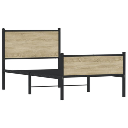 Giroletto senza Materaso in Metallo Rovere Sonoma 100x200 cm