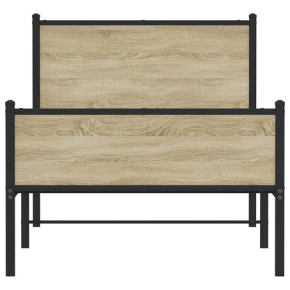 Giroletto senza Materaso in Metallo Rovere Sonoma 100x200 cm | homemem39