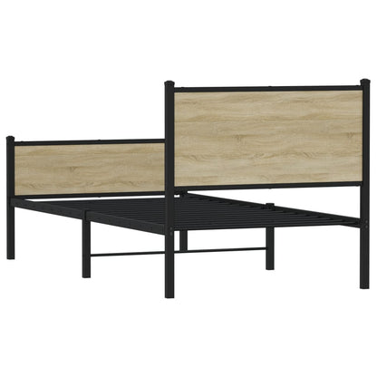 Giroletto senza Materaso in Metallo Rovere Sonoma 100x200 cm