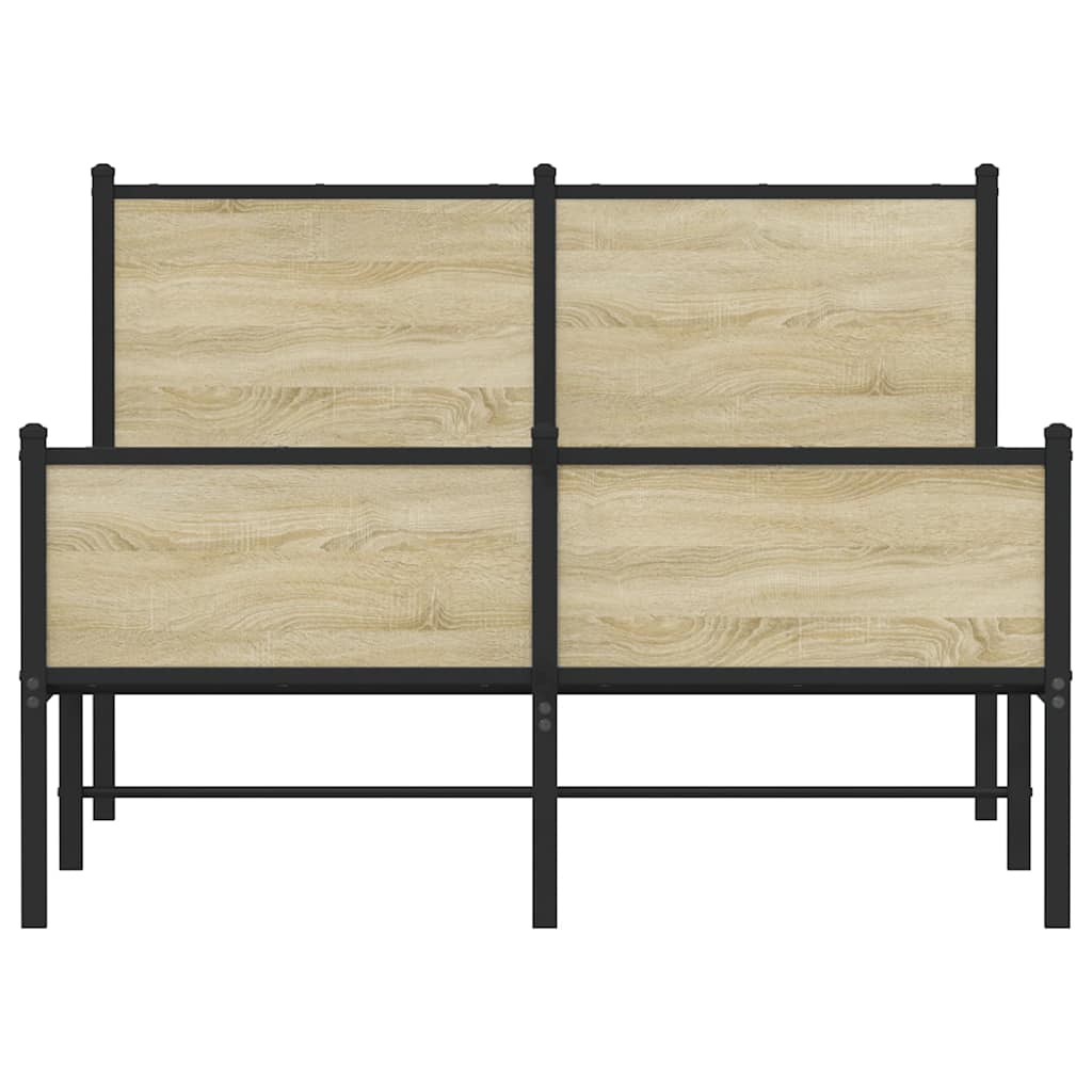 Giroletto senza Materaso in Metallo Rovere Sonoma 120x190 cm - homemem39