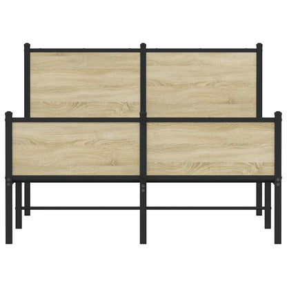 Giroletto senza Materaso in Metallo Rovere Sonoma 120x190 cm - homemem39