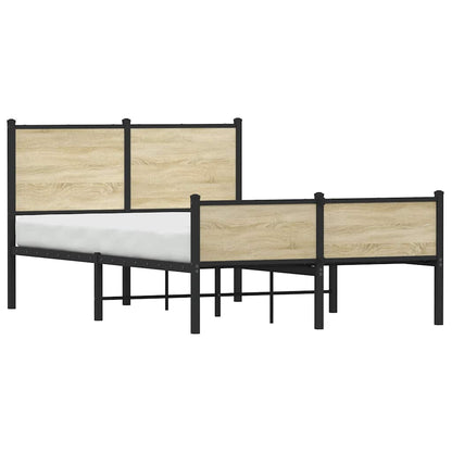 Giroletto senza Materaso in Metallo Rovere Sonoma 120x200 cm