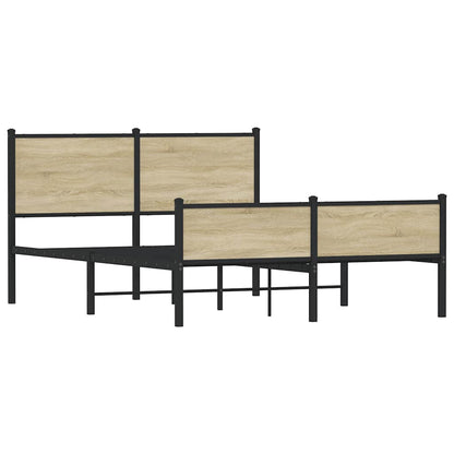 Giroletto senza Materaso in Metallo Rovere Sonoma 140x190 cm