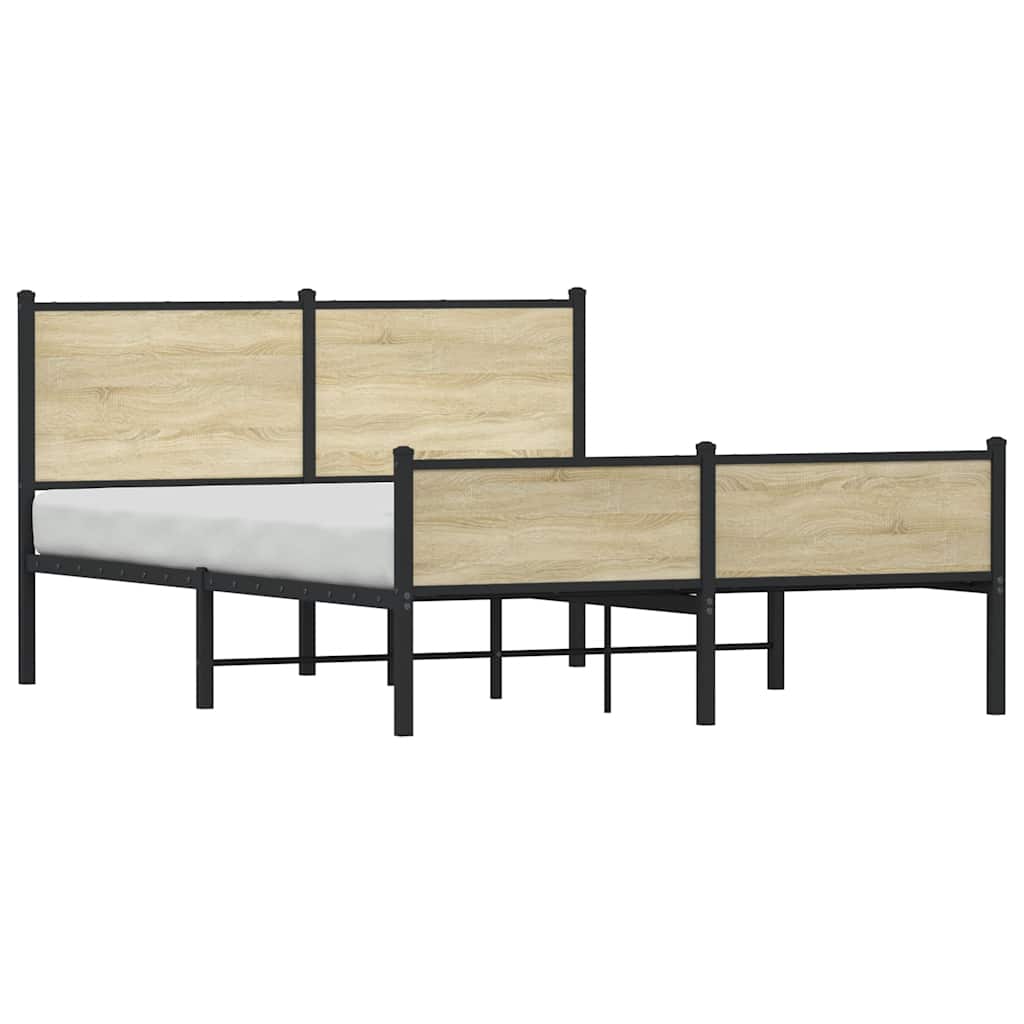 Giroletto senza Materaso in Metallo Rovere Sonoma 140x190 cm