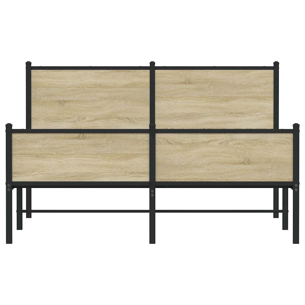 Giroletto senza Materaso in Metallo Rovere Sonoma 140x190 cm | homemem39