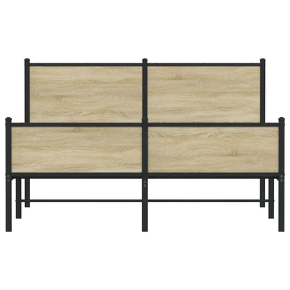 Giroletto senza Materaso in Metallo Rovere Sonoma 140x190 cm | homemem39