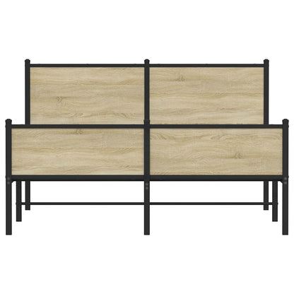 Giroletto senza Materaso in Metallo Rovere Sonoma 140x200 cm | homemem39