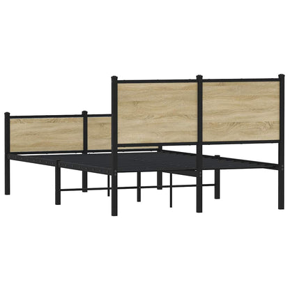 Giroletto senza Materaso in Metallo Rovere Sonoma 140x200 cm