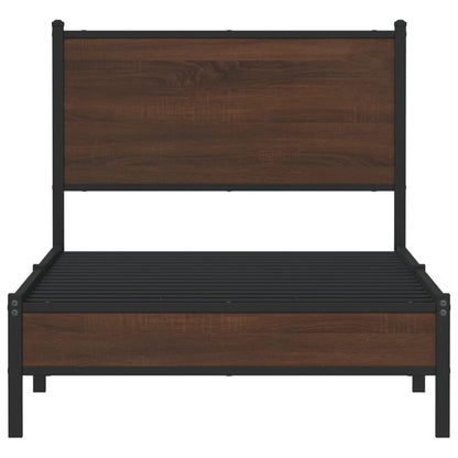 Giroletto senza Materasso in Metallo Rovere Marrone 75x190 cm | homemem39