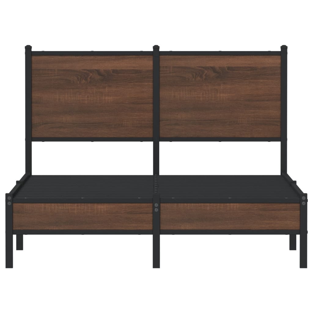 Giroletto senza Materasso in Metallo Rovere Marrone 120x190 cm | homemem39