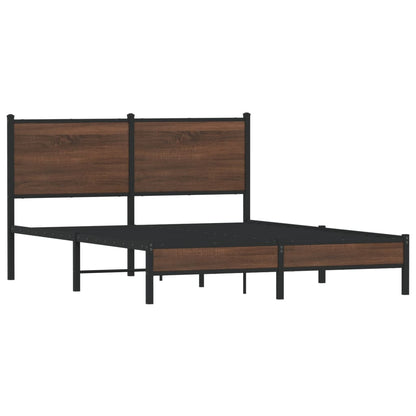Giroletto senza Materasso in Metallo Rovere Marrone 140x200 cm