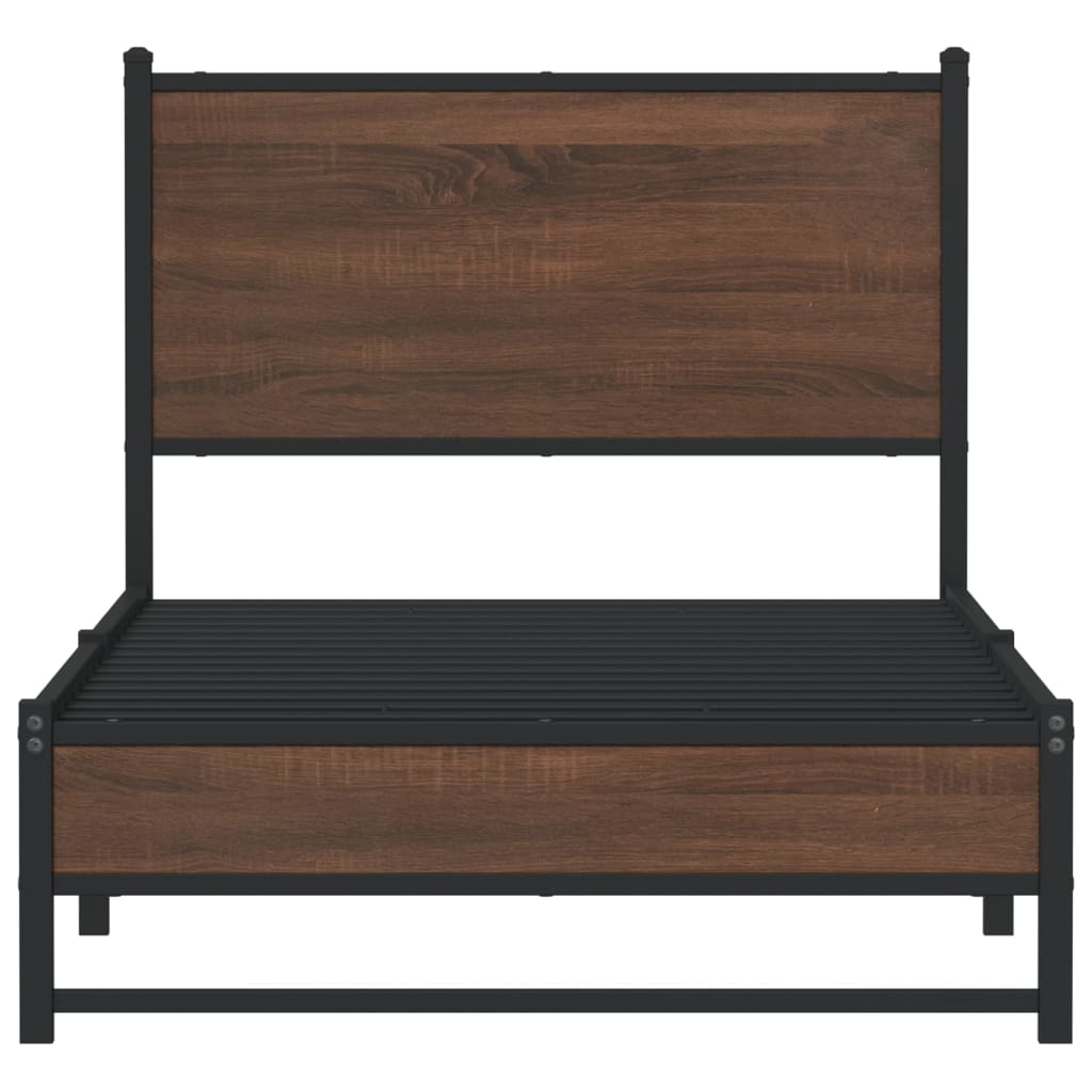 Giroletto senza Materasso in Metallo Rovere Marrone 75x190 cm | homemem39