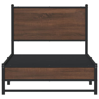 Giroletto senza Materasso in Metallo Rovere Marrone 75x190 cm | homemem39