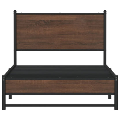 Giroletto senza Materasso in Metallo Rovere Marrone 100x200 cm - homemem39