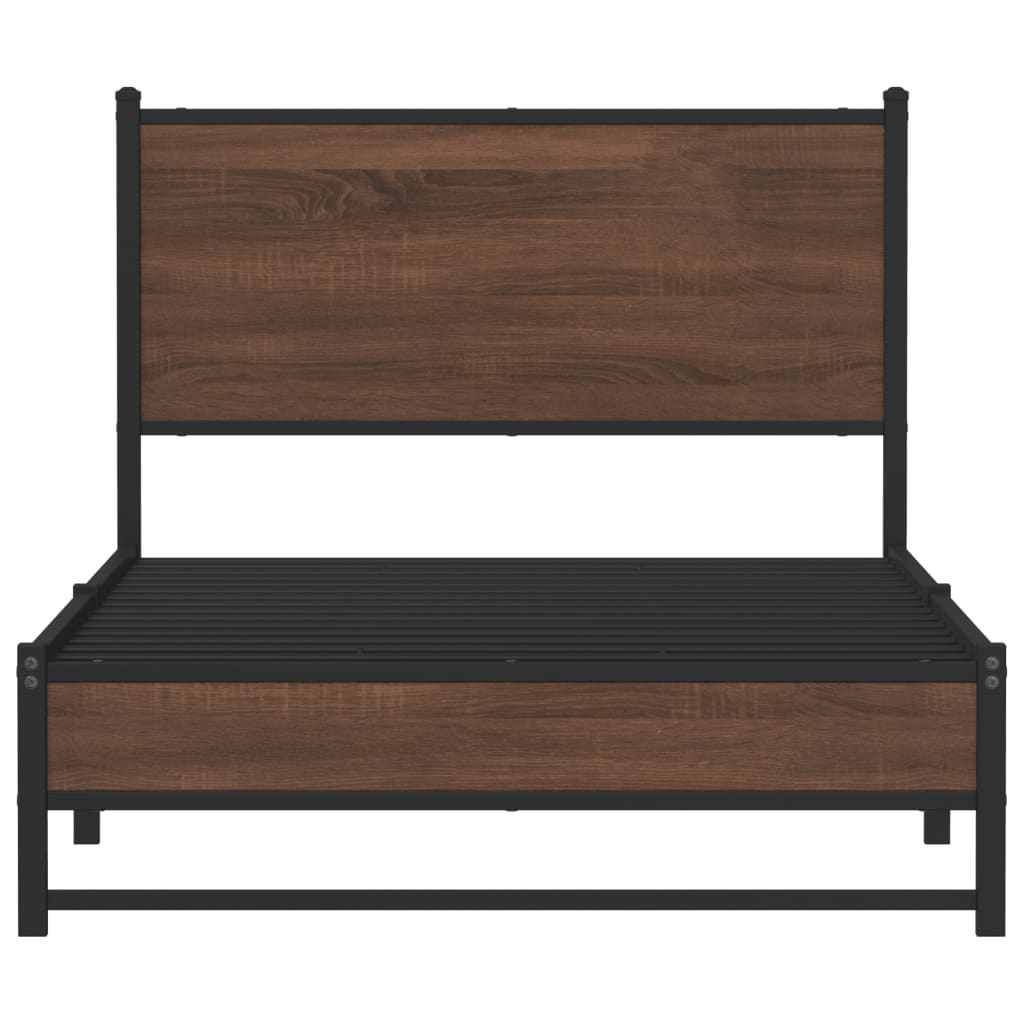 Giroletto senza Materasso in Metallo Rovere Marrone 107x203 cm | homemem39