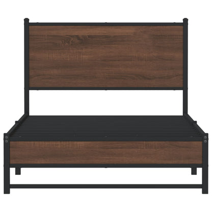 Giroletto senza Materasso in Metallo Rovere Marrone 107x203 cm | homemem39