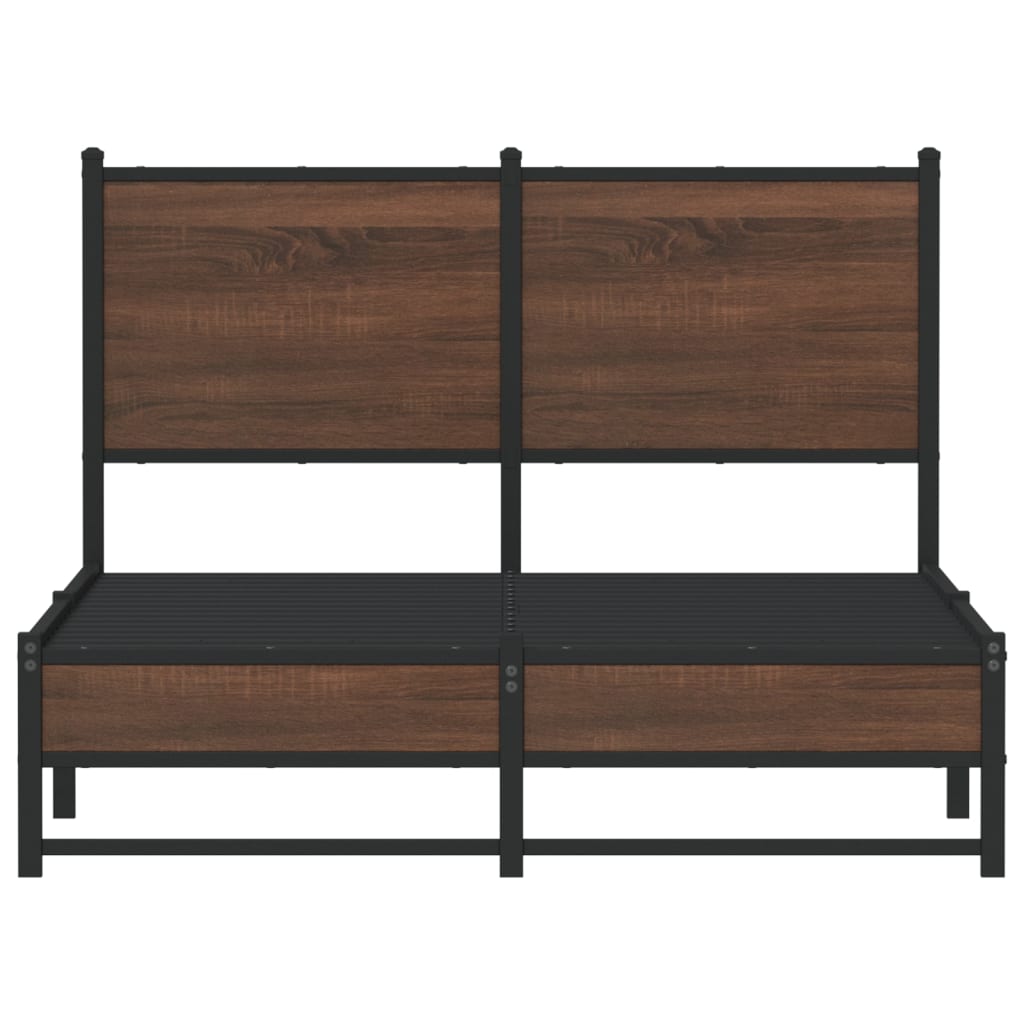 Giroletto senza Materasso in Metallo Rovere Marrone 120x200 cm | homemem39