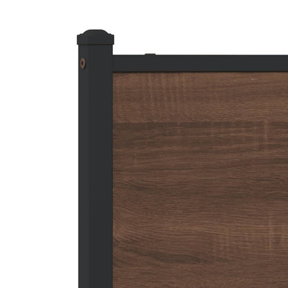 Giroletto senza Materaso in Metallo Rovere Marrone 137x190 cm