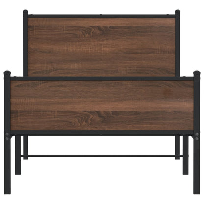 Giroletto senza Materasso in Metallo Rovere Marrone 75x190 cm | homemem39