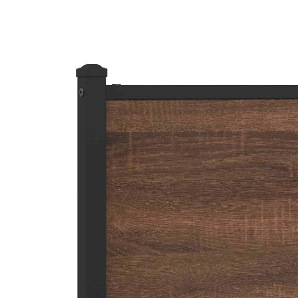 Giroletto senza Materasso in Metallo Rovere Marrone 80x200 cm