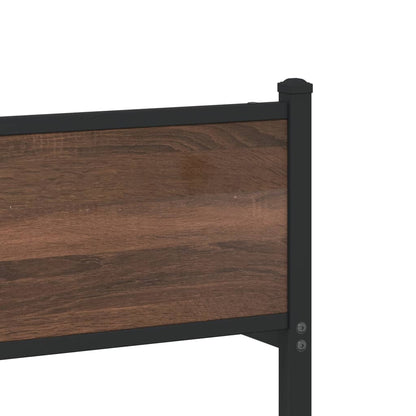 Giroletto senza Materasso in Metallo Rovere Marrone 90x200 cm