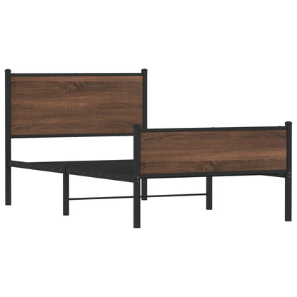 Giroletto senza Materasso in Metallo Rovere Marrone 107x203 cm - homemem39